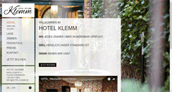 Desktop Screenshot of hotel-klemm.de