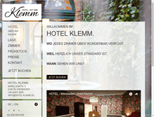 Tablet Screenshot of hotel-klemm.de